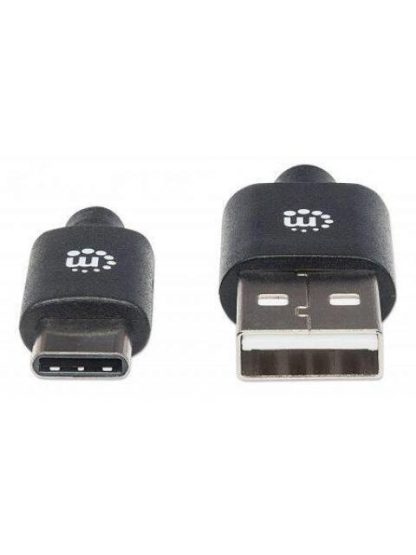 MANHATTAN USB A MACHO - USB C MACHO 2 METROS NEGRO - Image 4