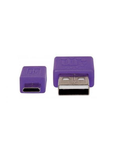 MANHATTAN CABLE PLANO USB 2.0 A MACHO - MICRO USB 2.0 B MACHO 1 METRO NEGRO-MORADO - Image 7