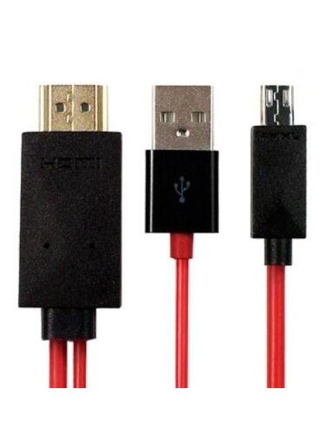 CABLE MHL BROBOTIX 017828 HDMI ROJO