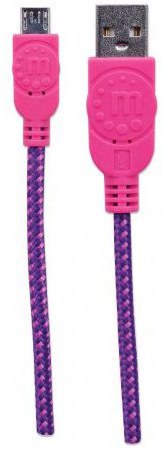 MANHATTAN CABLE CON RECUBRIMIENTO TEXTIL USB 2.0 A MACHO - MICRO USB 2.0 B MACHO 1.8 METROS ROSA-MORADO - Image 5