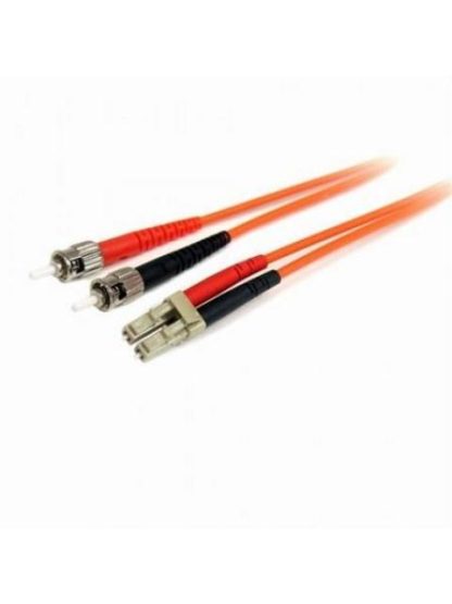 STARTECH  CABLE FIBRA OPTICA MULTIMODO DUPLEX LC MACHO - ST MACHO 3 METROS NARANJA - Image 2