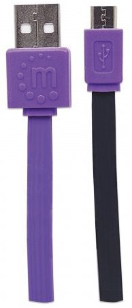 MANHATTAN CABLE PLANO USB 2.0 A MACHO - MICRO USB 2.0 B MACHO 1 METRO NEGRO-MORADO - Image 3