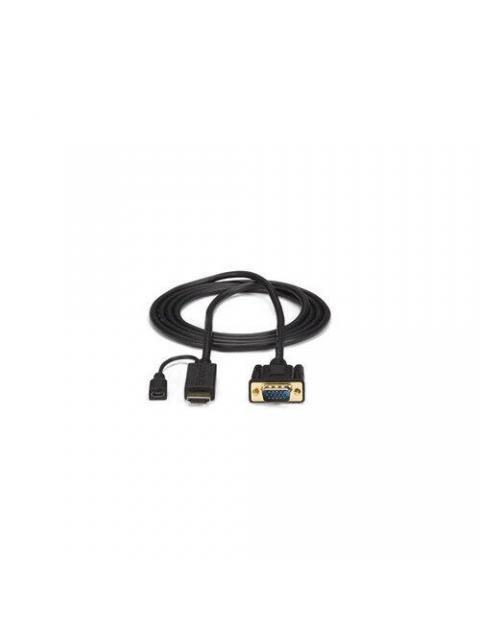 STARTECH  CABLE VGA MACHO - HDMI + MICRO-USB MACHO-HEMBRA 3 METROS NEGRO - Image 3