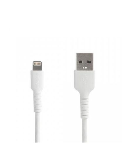 STARTECH  CABLE DE CARGA CERTIFICADO MFI LIGHTNING MACHO - USB A MACHO 1 METRO BLANCO PARA IPOD-IPHONE-IPAD - Image 2