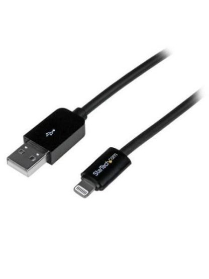 STARTECH  CABLE DE CARGA CERTIFICADO MFI LIGHTNING MACHO - USB A 2.0 MACHO 1 METRO NEGRO PARA IPOD-IPHONE-IPAD - Image 2