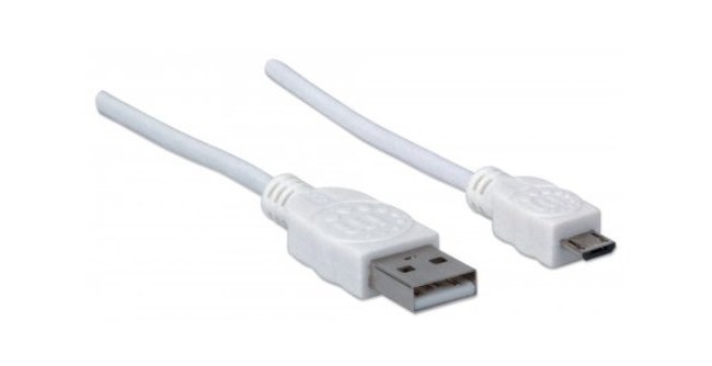 MANHATTAN CABLE PARA DISPOSITIVOS USB DE ALTA VELOCIDAD USB 2.0 A MACHO - MICRO USB 2.0 B MACHO 1 METRO BLANCO - Image 5
