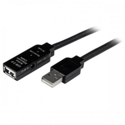 STARTECH  CABLE USB 2.0 DE EXTENSION ALARGADOR ACTIVO USB A MACHO - USB A HEMBRA 5 METROS NEGRO - Image 2