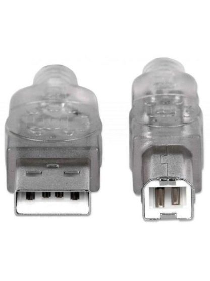 MANHATTAN CABLE USB A MACHO - USB B MACHO 1.8 METROS BLANCO - Image 2