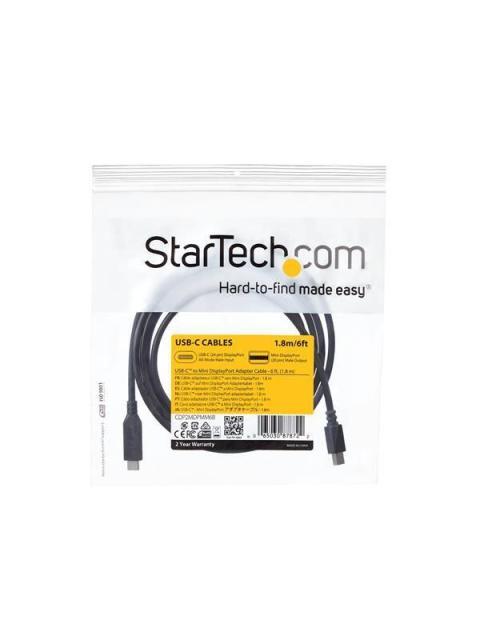 STARTECH  CABLE USB C MACHO - MINI DISPLAYPORT MACHO 1.8 METROS NEGRO - Image 9