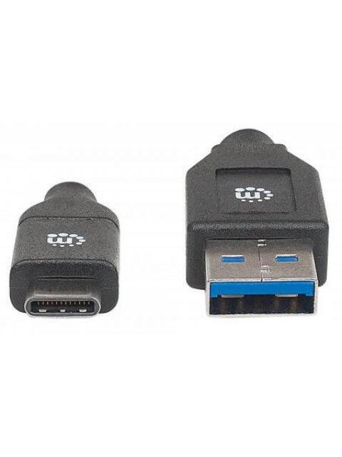 MANHATTAN CABLE DE CARGA USB A MACHO - USB C MACHO 2 METROS NEGRO - Image 4