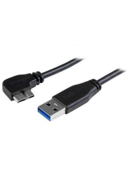 STARTECH  CABLE DELGADO DE MICRO USB 3.0 ANGULO IZQUIERDO 50CM NEGRO - Image 2