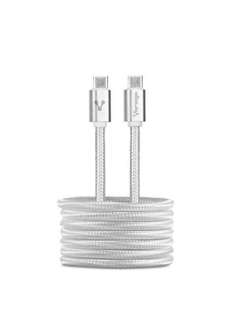 CABLE USB VORAGO USB-C MACHO - USB-C MACHO 1M BLANCO CAB-124-WH