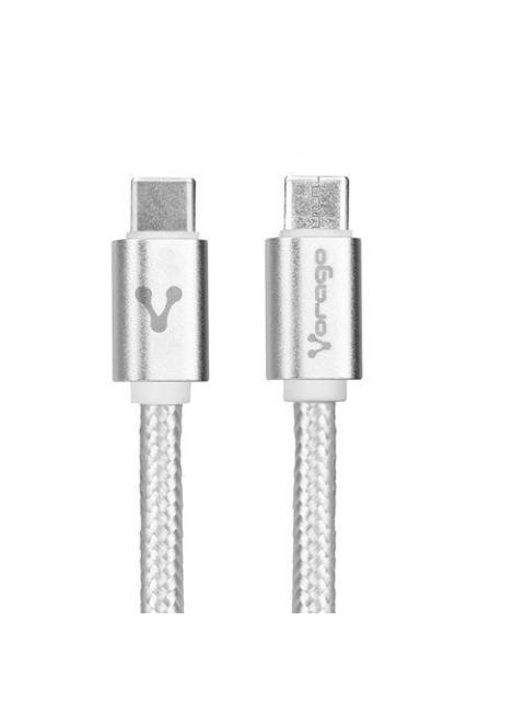 CABLE USB VORAGO USB-C MACHO - USB-C MACHO 1M BLANCO CAB-124-WH - Image 4