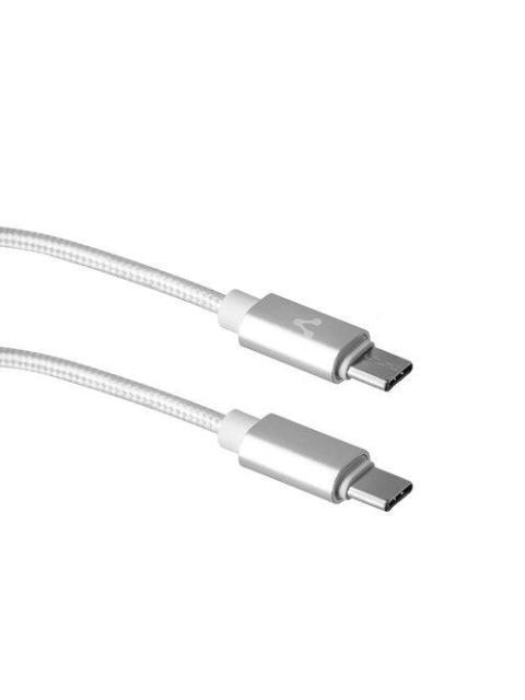 CABLE USB VORAGO USB-C MACHO - USB-C MACHO 1M BLANCO CAB-124-WH - Image 6