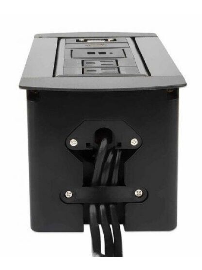 MANHATTAN CAJA PARA MESA 164832 2 PUERTOS + 2X USB NEGRO - Image 6