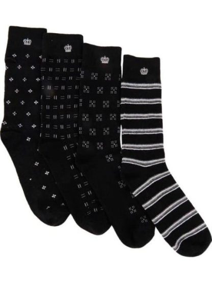 CALCETINES SET DE 4 PARES NEGRO KEBO