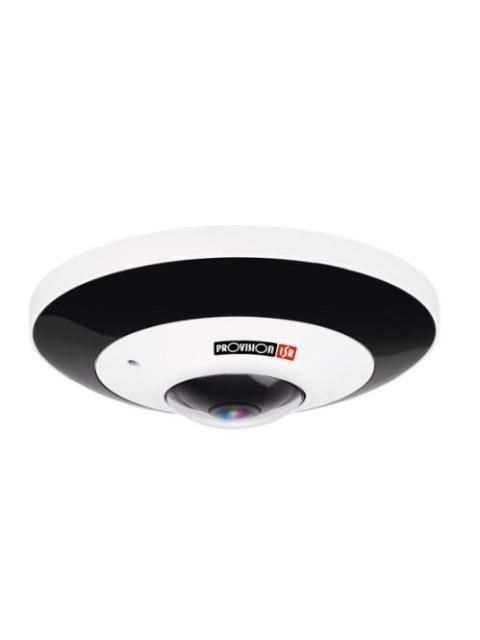 CAMARA FISHEYE IP 6 MP LENTE 1.07MM (360° EN TECHO- 180° EN PARED) IR HASTA 20 MTS MICROFONO INTEGRADO WDR SD(256GB) POE IP67