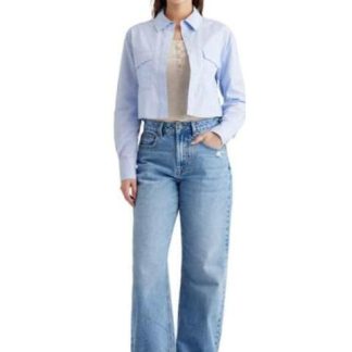 CAMISA CROP AZUL HOLLY LAND