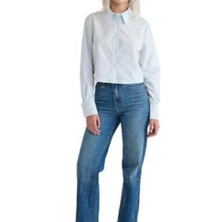CAMISA CROP AZUL HOLLY LAND