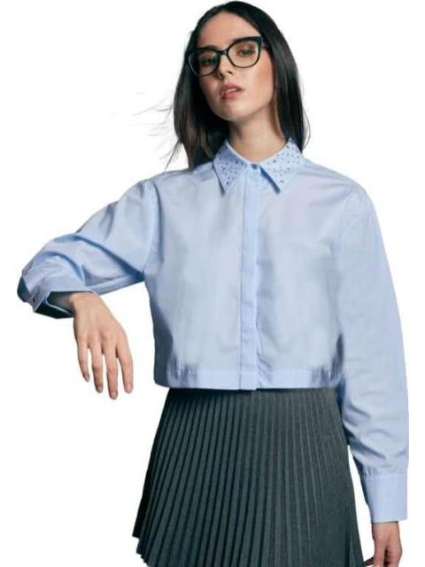 CAMISA MANGA LARGA AZUL HOLLY LAND