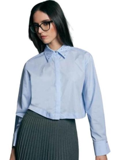 CAMISA MANGA LARGA AZUL HOLLY LAND - Image 2