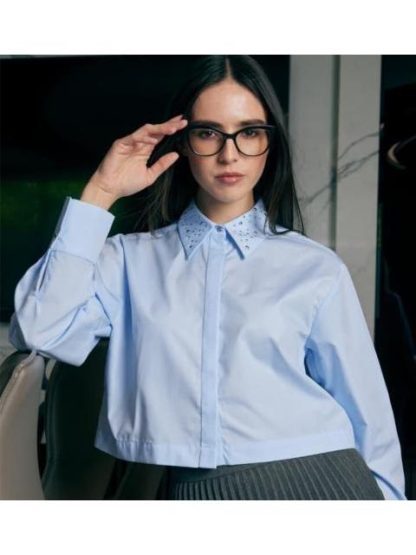 CAMISA MANGA LARGA AZUL HOLLY LAND - Image 5