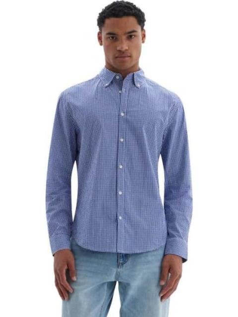 CAMISA MANGA LARGA CUADROS AZUL MARINO HPC POLO