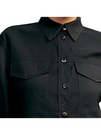CAMISOLA LARGA LISA NEGRO HOLLY LAND - Image 5