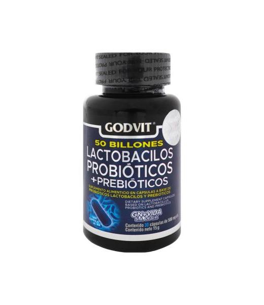 CAPS. 50 BILLONES DE LACTOBACILOS C 30 PROBIOTICOS + PREBIOTICOS GN+VIDA