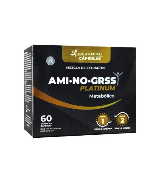 CAPS. AMI-NO-GRSS PLATINUM METABOLICO C 60 500 MG COMERCIALIZADORA XOTLA