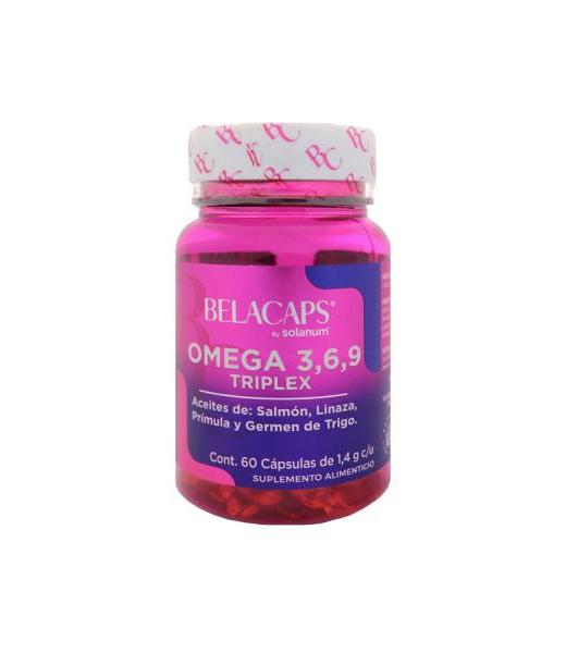 CAPS. BELACAPS OMEGA 369 TRIPLEX C 60 ACEITES DE SALMON LINAZA PR SOLANUM PHARMA