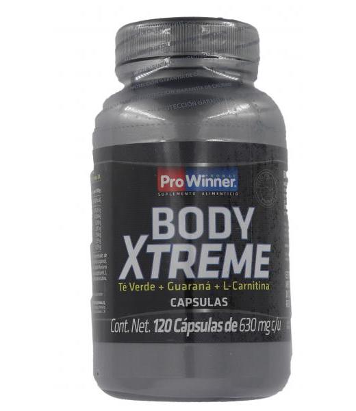 CAPS. BODY XTREM C 120 630MG. INGREDIENTESTE VERDE+GUARANA+L-CA PRONAT