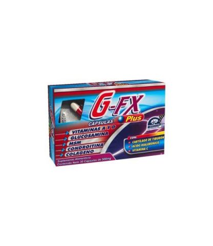 CAPS. G-FX PLUS C 30 2 CON VIT A Y D GLUCOSAMINA MSM CONDROITINA LAB. NATUTECH
