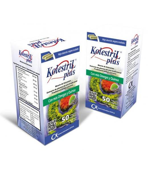 CAPS. KOLESTRIL PLUS C 50 CON MAS OMEGAS Y QUINOA. COMERCIALIZADORA XOTLA