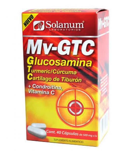 CAPS. MV-GTC GLUCOSAMINA C 40 500MG TURMERIC CURCUMACARTILAGO DE SOLANUM