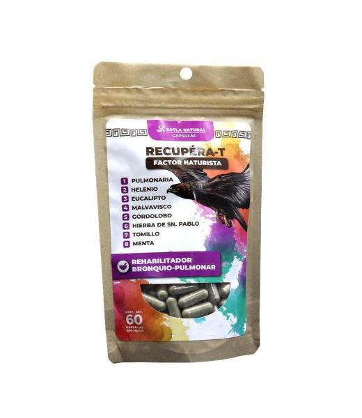 CAPS. RECUPERA-T PULMONARIA HELENIO EUCALIPTO MALVAVISCO GORDOLOB COMERCIALIZADORA XOTLA