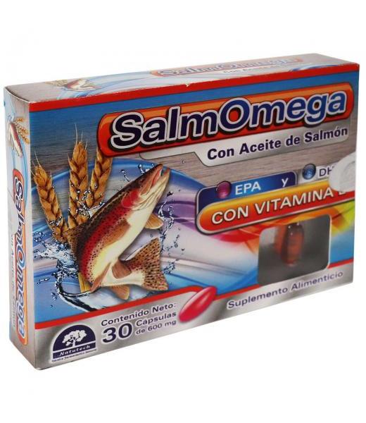 CAPS. SALMOMEGA C 30 CON ACEITE DE SALMON EPADHA CON VIT. E LAB. NATUTECH