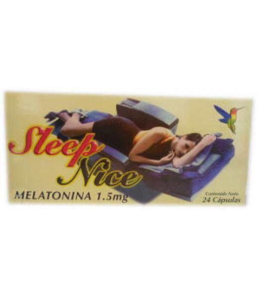 CAPS. SLEEP NICE MELATONINA C 24 1.5 MG MEDICAMENTOS N. ALOPATIA Y NATURISMO