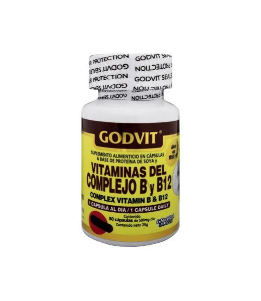 CAPS. VITAMINAS DEL COMPLEJO B Y B 12 C 50 VIT B1 B2 B6 Y B12 GN+VIDA
