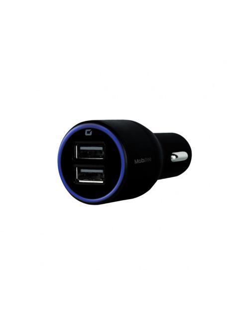 CARGADOR MOBIFREE CARGADOR DE COCHE 2 PUERTOS USB NEGRO AUTO CORRIENTE ALTERNA USB 2