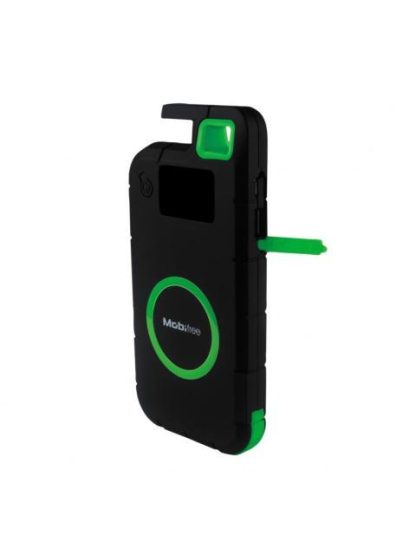 CARGADOR PORTATIL MOBIFREE POWER BANK CON CARGADOR INALAMBRICO POWERFREE 8000MAH NEGRO-VERDE - Image 2