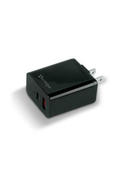 CARGADOR UNIVERSAL VORAGO QUICK CHARGE DOBLE ENTRADA USB-C - USB-A 20W NEGRO AU-350-BK - Image 4