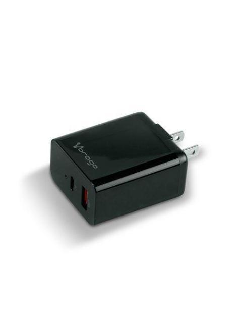 CARGADOR UNIVERSAL VORAGO QUICK CHARGE DOBLE ENTRADA USB-C - USB-A 20W NEGRO AU-350-BK - Image 4