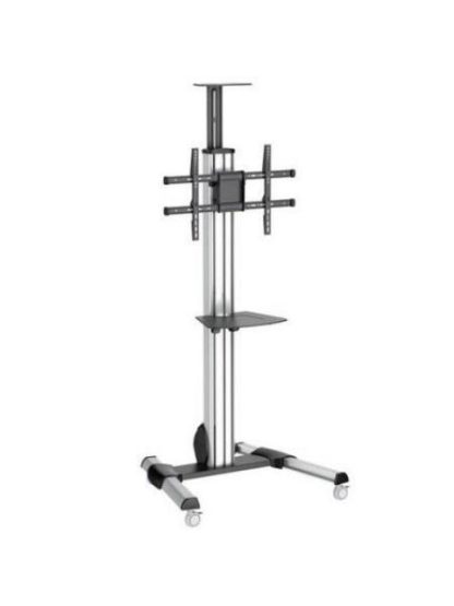 STARTECH  SOPORTE MOVIL DE PISO PARA PANTALLA DE 32 - 75 HASTA 40KG NEGRO-PLATA - Image 2