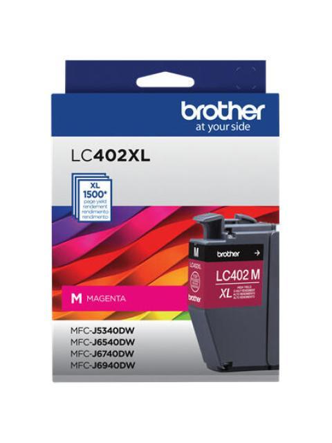CARTUCHO BROTHER LC402XLMS ALTO RENDIMIENTO MAGENTA 1500 PAGINAS