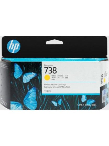 CARTUCHO HP DESIGNJET 738 AMARILLO 130ML