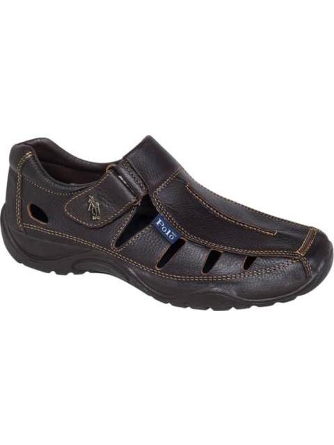 SANDALIA CASUAL AJUSTE CON VELCRO CAFE HPC POLO - Image 4