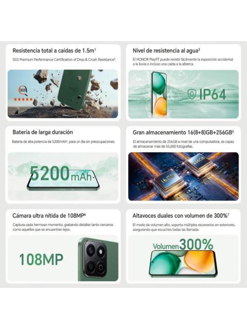 CELULAR HONOR PLAY 9T 8GB RAM 256GB ROM DUAL SIM MOONLIGHT WHITE - Image 3