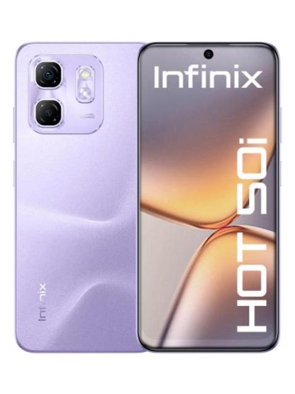 CELULAR INFINIX HOT 50I 128 GB ROM 4 GB+4 GB RAM VIRTUAL DUAL SIM MEDIATEK HELIO G81 6.7 HD+ 120 HZ 48 MP 5000 MAH CHARGE OF 18 W MORADO