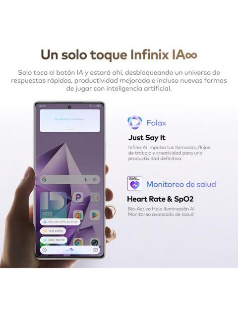 CELULAR INFINIX NOTE 50 PRO AI PHONE SOMBRA NEGRO 256GB ROM 8+8GB RAM BIO-ACTIVE HALO AI 90W CARGA SUPERRAPIDA AMOLED 144HZ 30W INALAMBRICA 6.78 - Image 5